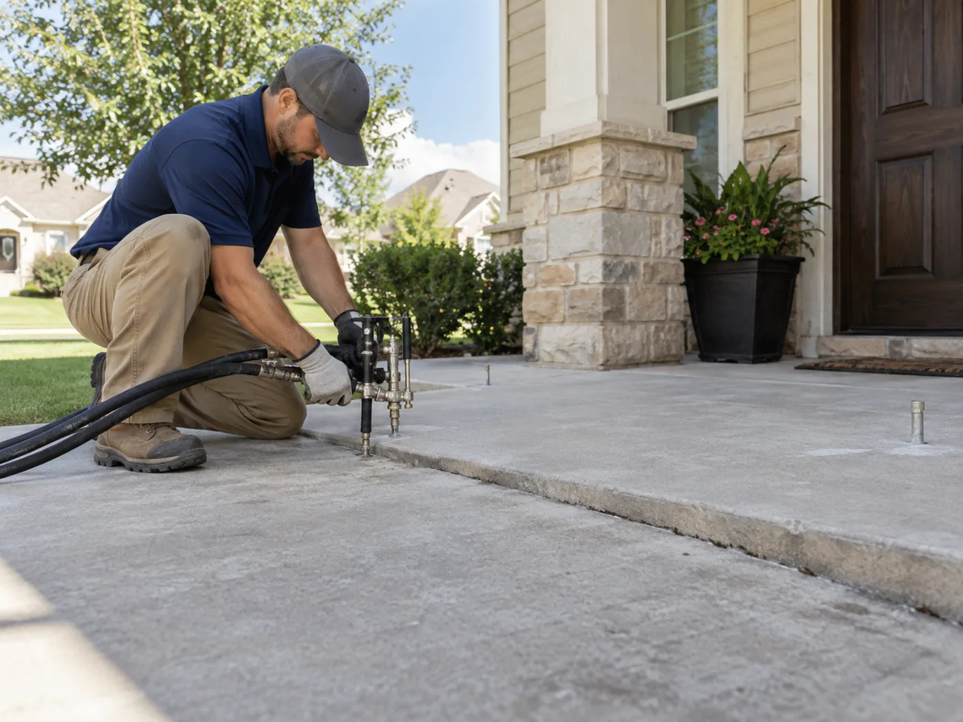 Patio & Porch Concrete Leveling Houston project example